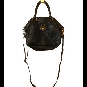 Vintage Y2k Elliott Lucca black leather crossbody handbag purse Fall Classic